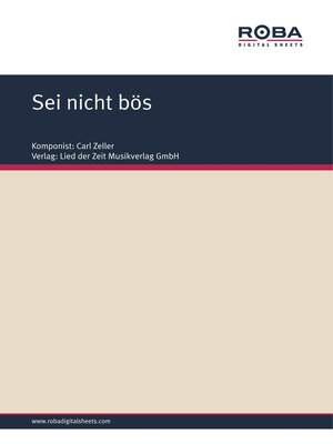 cover image of Sei nicht bös